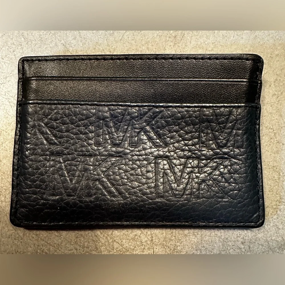 Michael‎ Kors Black Logo Leather Card Case Wallet